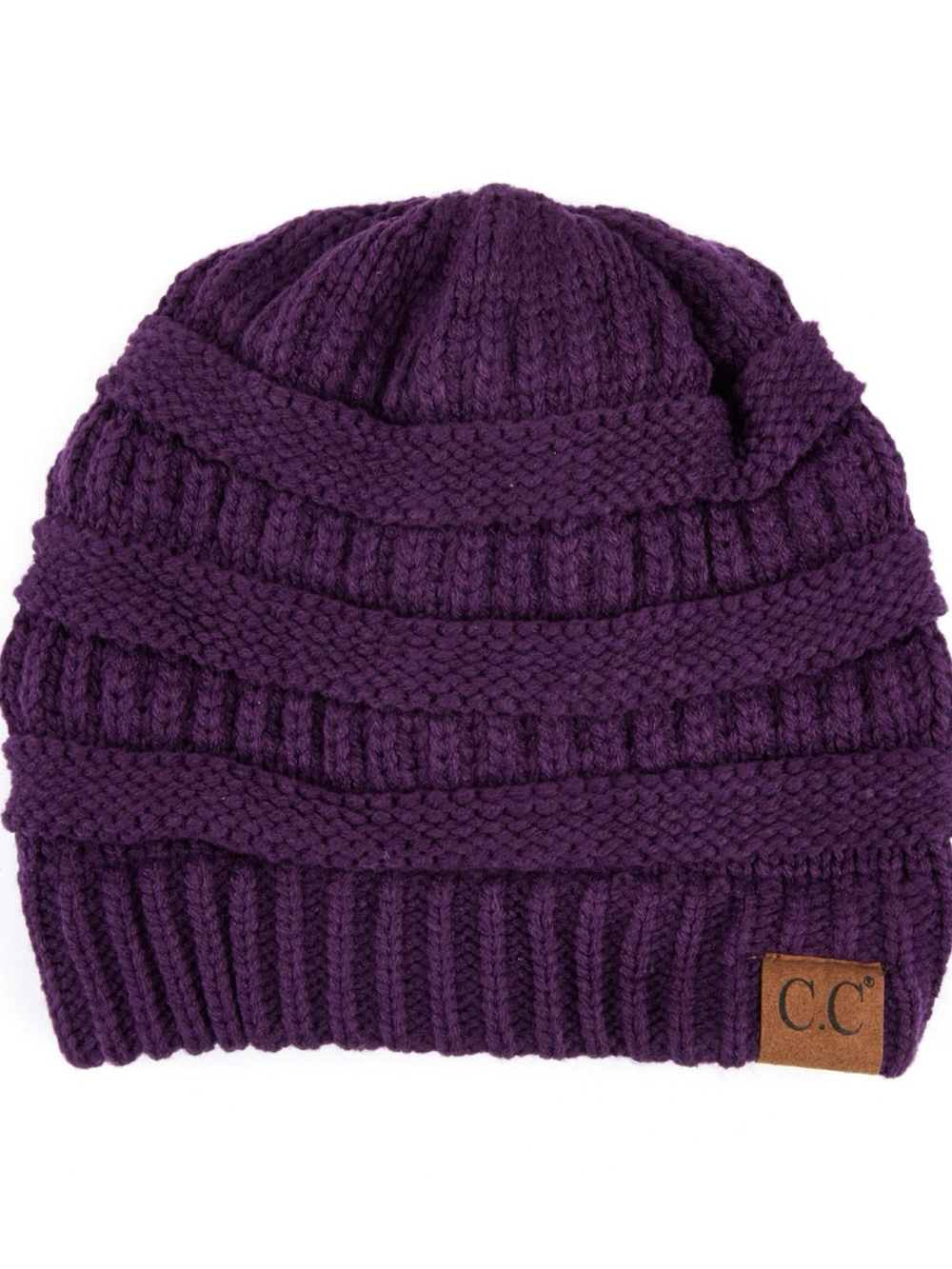 C.C Purple Popular Lined Beanie